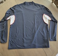 Vintage Burberry Golf Mens XXL Long Sleeve Sport Fit Navy w/white accents