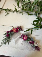 Trockenblumen Haarschmuck, Haarkamm Hochzeit, Haarreif Braut, Haarklammer Blume,