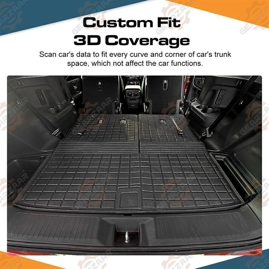 Forros de carga aptos para Honda Pilot 2016 2017-2023 alfombrillas de respaldo forros de maletero TPE S Foto 2 de 4