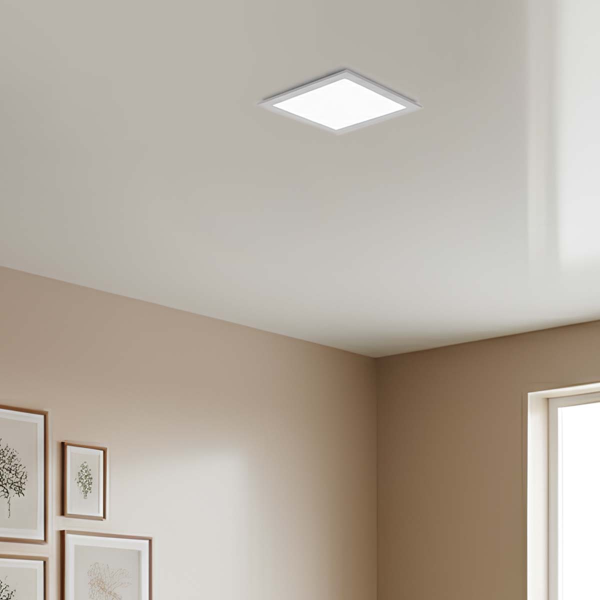 Panneau LED encastrable carré 3W 6500K Avizar design épuré 10,7 cm - 3