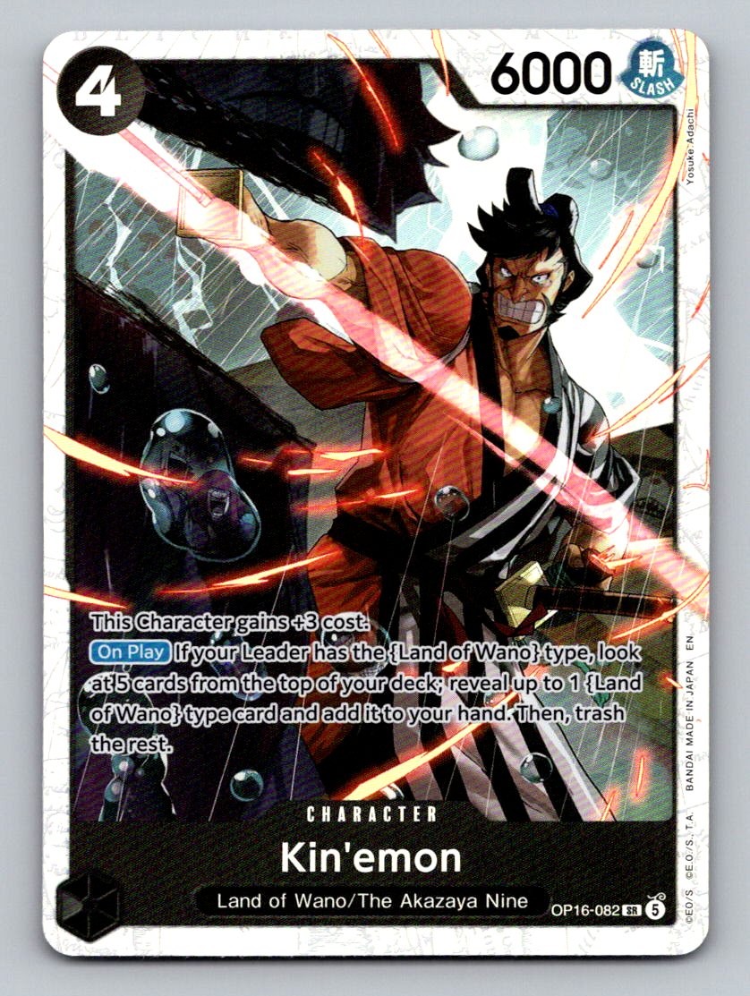 Kin'emon OP16-082 Super Rare The Time of Battle One Piece Foil Near Mint