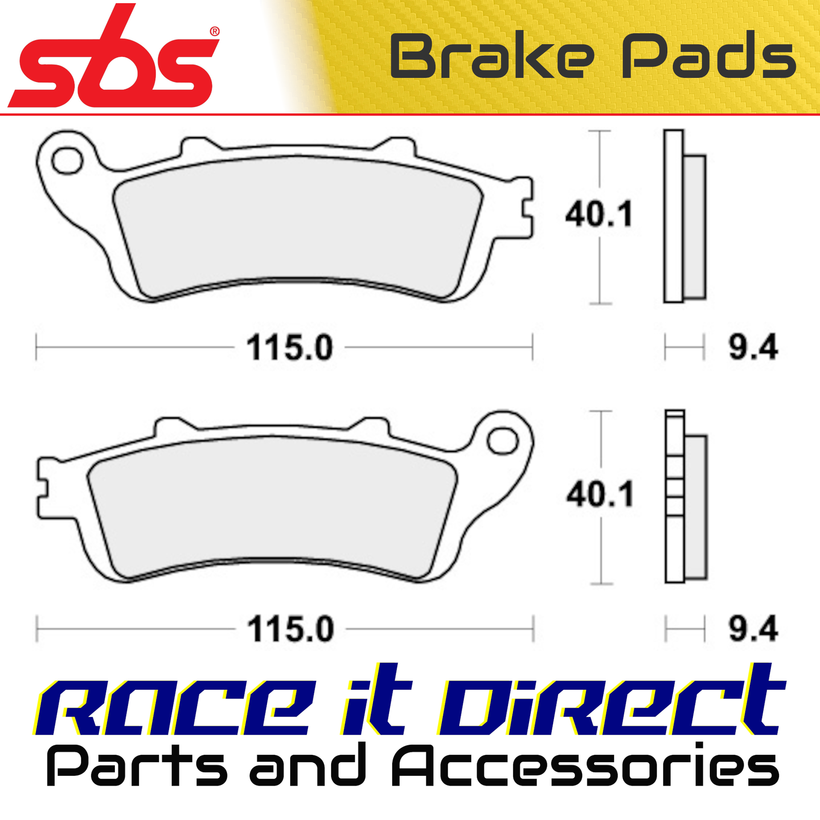 Brake Pads for HONDA CTX 1300 ABS 2014-2017 Rear Street SBS