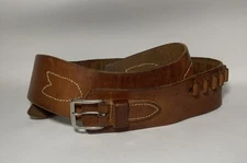 Sportsman Western Ammo Cartridge Gun Belt  Genuine Leather