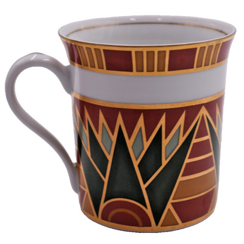 Taste Setter by Sigma x Gail Levites LOTUS Porcelain Coffee Mug Cup Gold Accents
