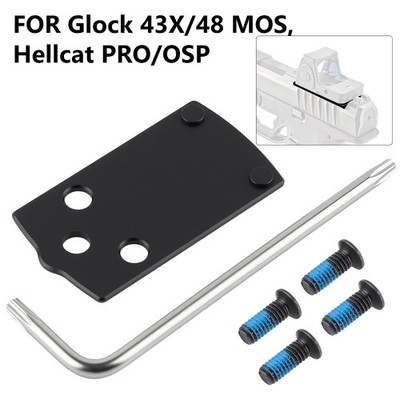 Red Dot Adapter Plate Mount for Glock 43X/48 MOS Hellcat OSP Holosun 407k/507k..