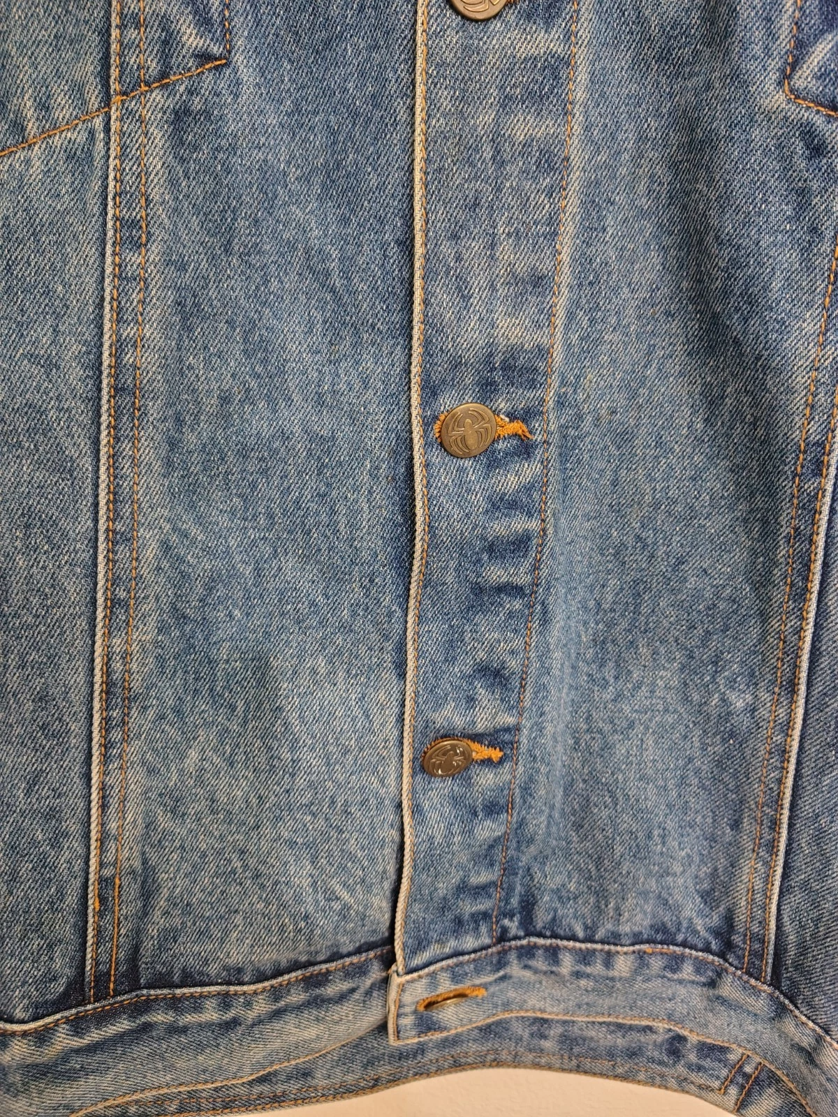 Y2K Spiderman Denim Jacket Vintage 2002 Size XL Marvel Comics - product detail image 6