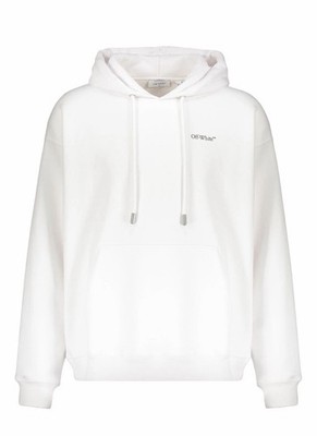 Off-White c/o Virgil Abloh Herren Hoodie S Weiß Logo Grafik Over