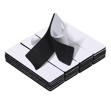 20 Sets Heavy Duty Hook  Loop Adhesive Strips 1x4  Black Sticky Back Fastener