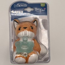Dr. Browns Lovey Pacifier Teether Holder Fox Plush Stuffed Toy 0M , Small 6"