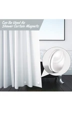 4Pack White Jetec Magnetic Curtain Weights, Plastic Covered Heavy Duty, 