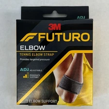 3M Futuro Tennis Elbow Strap Moderate Support Adjustable To Fit Black