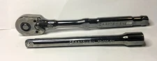 Craftsman Overdrive Gunmetal Chrome  Ratchet Handle 3/8" Dr CMMT82111 + 6" Ext