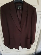 Ladies Episode Brown Long Lined Blazer Size Uk 12