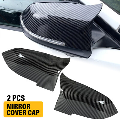 Carbon Fiber Mirror Cover Caps Clip-on For BMW M3 F30 F31 F20 320i 328i 2012-16