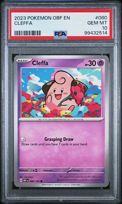 2023 Pokémon EN-Obsidian Flames Cleffa Card #080 PSA GEM MT 10 | eBay