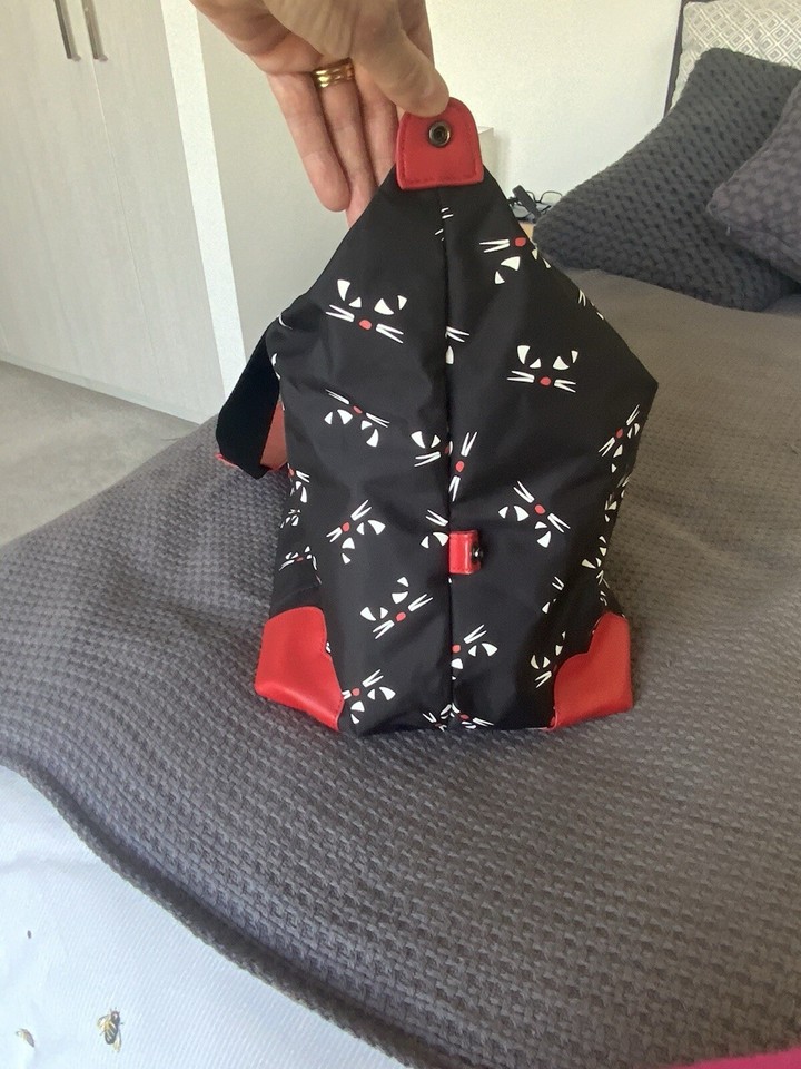 Lulu Guinness Black Kooky Cat Weekend Holdall eBay