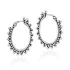 Radiant Bubble Hoops Balinese Inspired Sterling Silver V-Lock Earrings