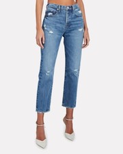 FRAME Size 26 Le Original Patina Button Fly Straight High Waist Cropped Jeans