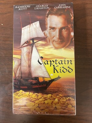 Captain Kidd VHS Randolph Scott Charles Laughton John Carradine New Sealed
