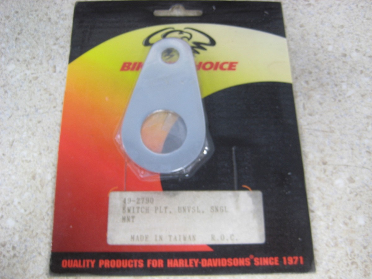NOS Bikers Choice Universal Single Switch Chrome Mounting Plate 49