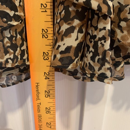 Ralph Lauren short skirt, size 8P, leopard ruffled print feminine flowy - Picture 4 of 6