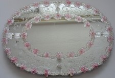 Wunderschöne Murano Blümchen Spiegel 87 x 64 cm (H +B)