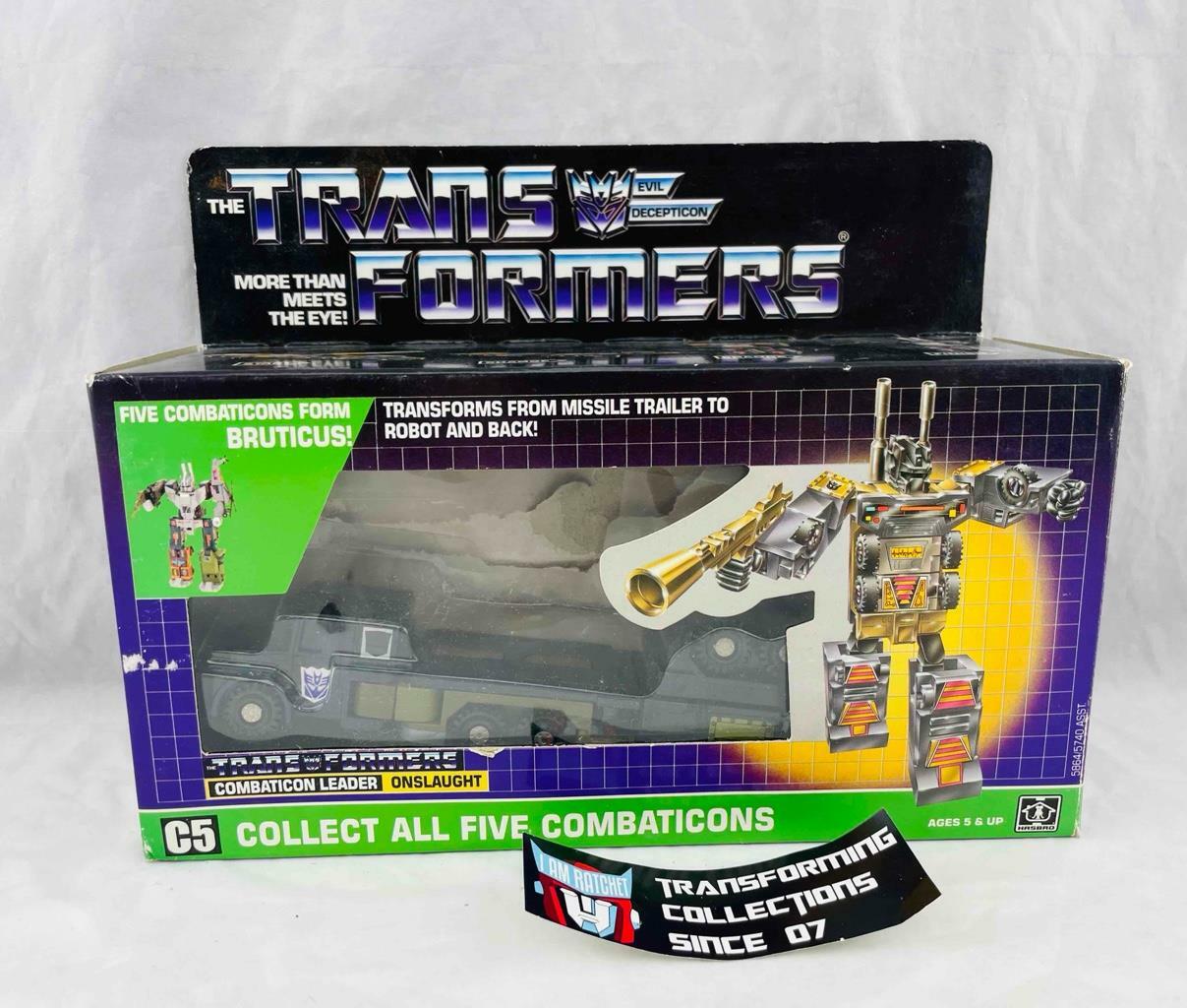 Transformers Original G1 1986 Combaticon Onslaught Complete w/ Box and Bubble