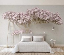 3D Pink Art Tree ZHUA20760 Wallpaper Wall Mur...