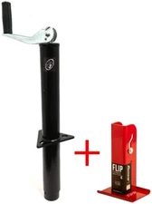 SOUTHWEST WHEEL™ 5,000 lbs top wind A-frame Trailer Jack w/ 6" Flip Foot