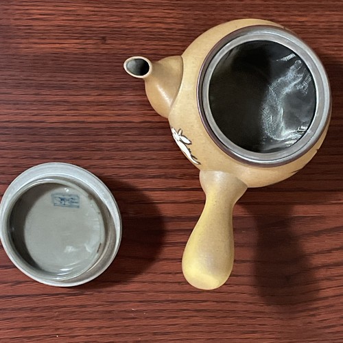 Kyusu Kaninchen verziert Keramik Teekanne signiert Deckel - Bild 8 von 19