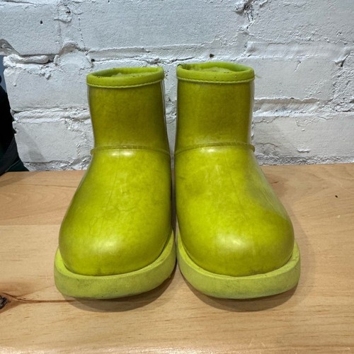 UGG CLASSIC CLEAR MINI II Waterproof Ankle Lime Green Boots - Picture 2 of 12