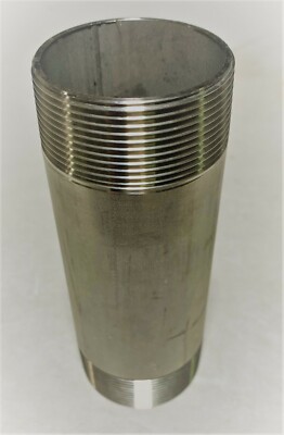 2'' X 6'' Threaded NPT Pipe Nipple Sch 40 304 Stainless Steel 