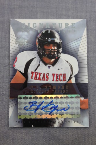 BJ SYMONS Houston Texans 2004 UPPER DECK SIGNATURE FOUNDATIONS RC ROOKIE AUTO