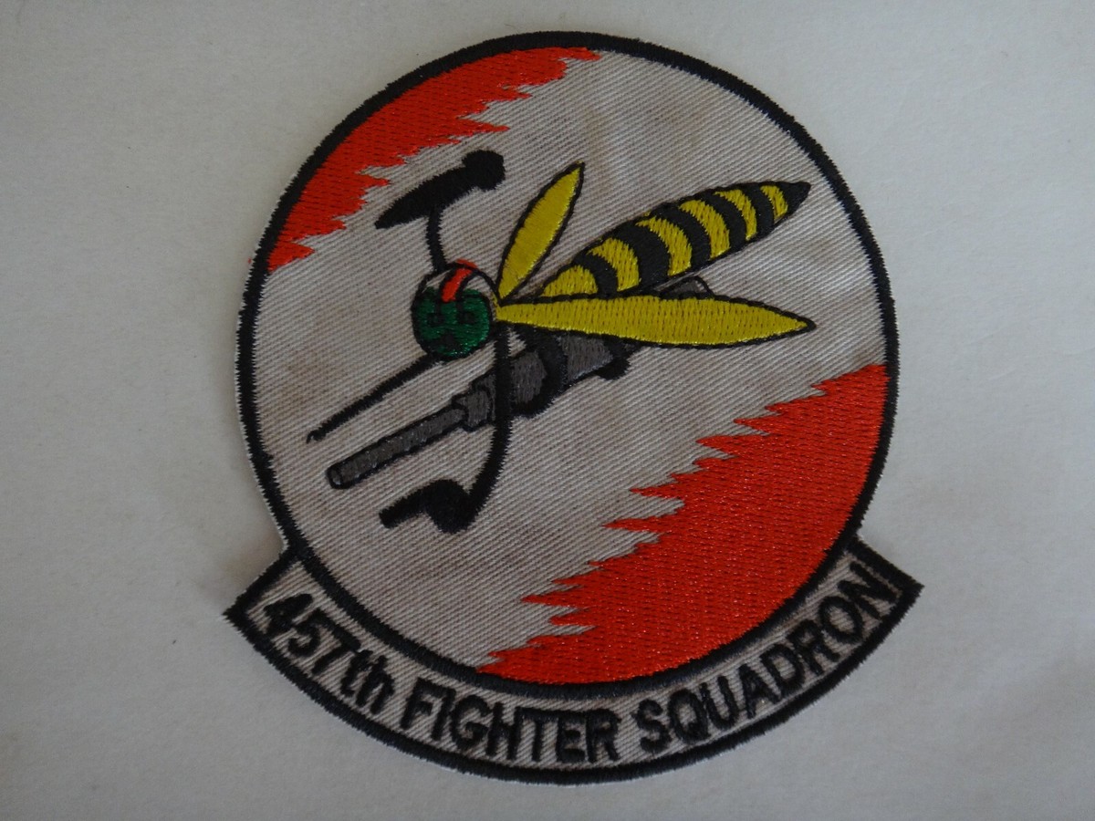 US Air Force 457th FIGHTER Squadron FLYING BEE WITH BOMB
