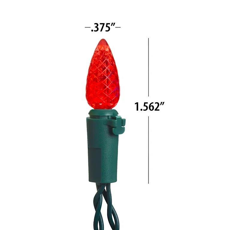 2x Everstar Battery Operated 20 ct LED Diamond Cut C3 Light String TIMER FEATURE