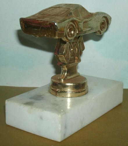 Vintage 1968 Slot Car Renn Trophy (Sierra Singles) Massiv Messing & Marmor Basis 4" - Bild 5 von 6