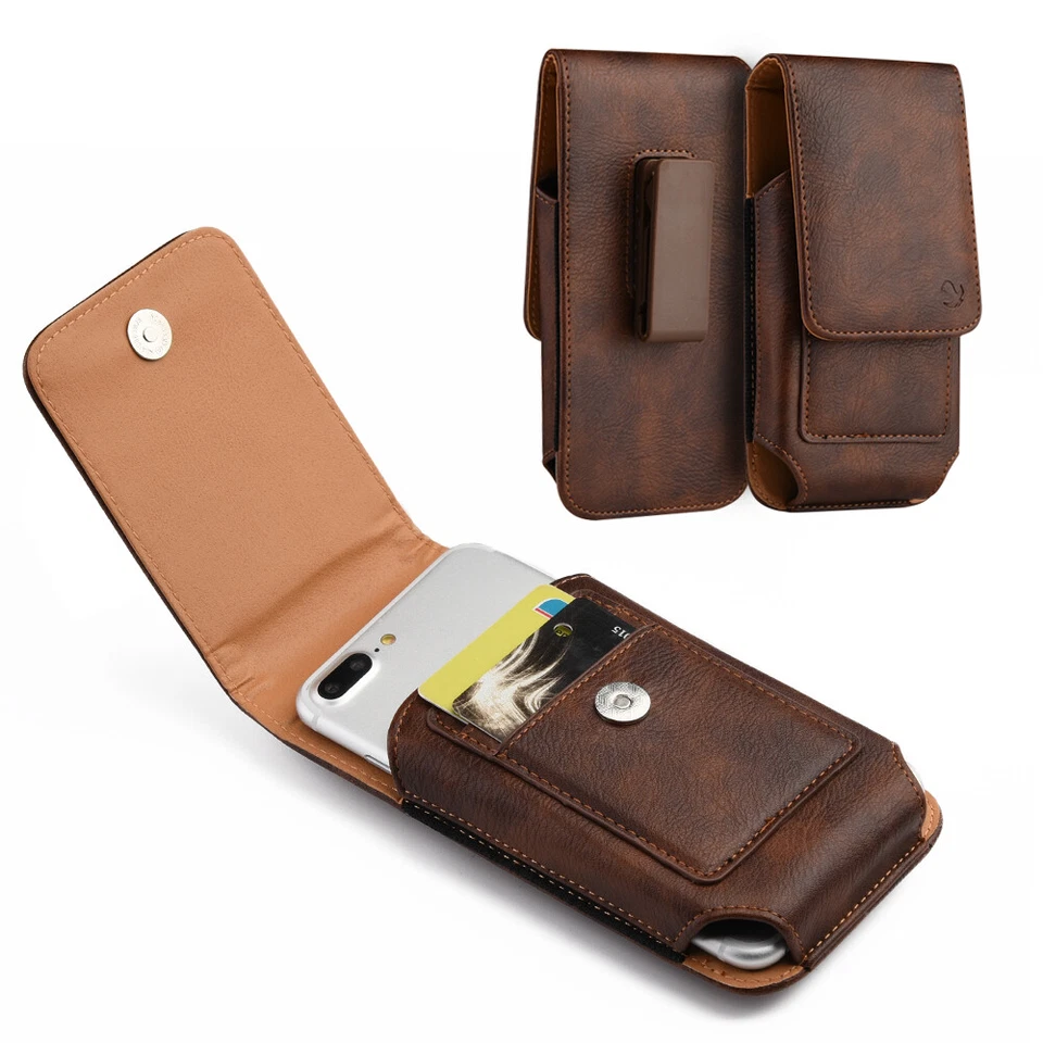 Funda de cuero genuino compatible con funda gruesa para iPhone 16 16 Pro 15 Pro 14 Pro Foto 2 de 4