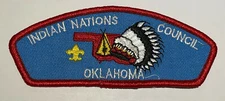 Indian Nations Council CSP Strip  Mint Oklahoma Boy Scout CC4