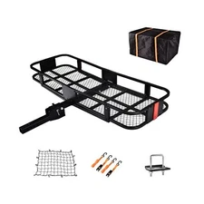 TITIMO 60"x21"x6" Folding Hitch Mount Cargo Carrier - Luggage Basket Rack Fit...