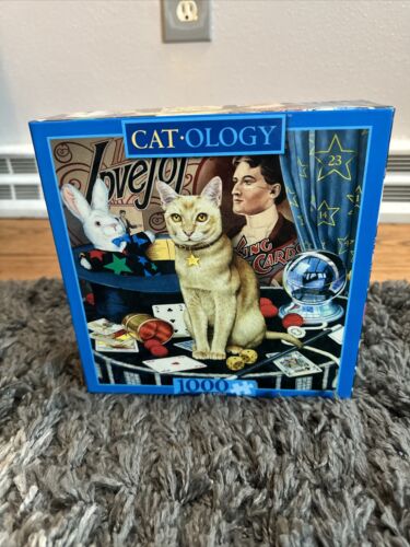 CATOLOGY MasterPieces 1000 Piece Jigsaw Puzzle HOUDINI Cat Geoffrey Tristram - Picture 1 of 2