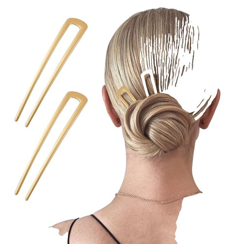 New Dior Beauty Forever Hair Pins Set Of 2 Gold/Silver  display picture 2