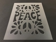 Peace Sign 9 Stencil 10mm or 7mm Thick, Peace, Love, Hippie, Airbrushing