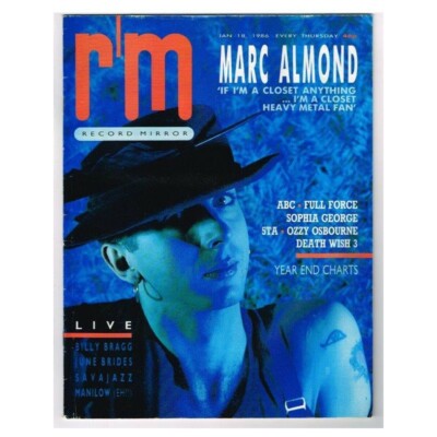 Record Mirror Magazine 18 January 1986 mbox2657  Marc Almond  ABC  Full Force  D