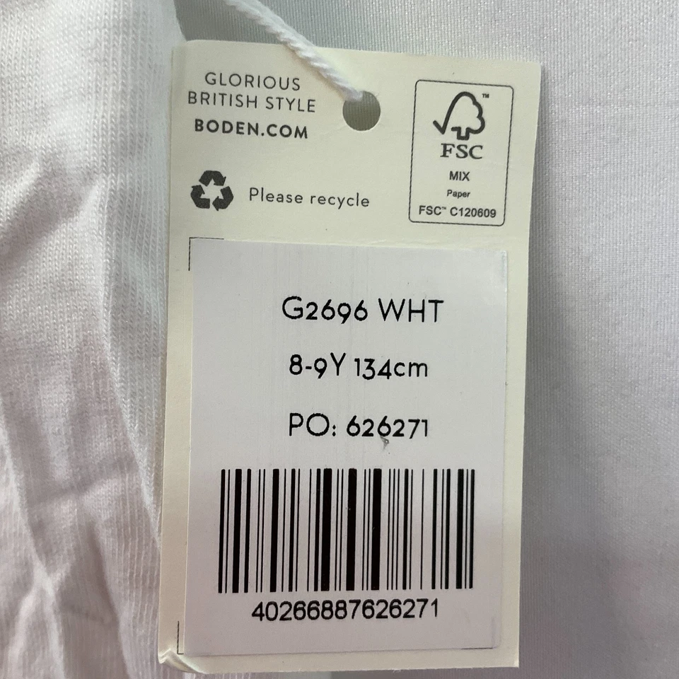 Boden Tank Top Girls Size 8-9Y White - Image 4 of 4