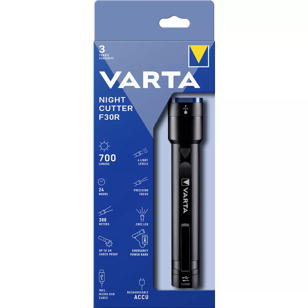 Varta Night Cutter F30R LED-Taschenlampe