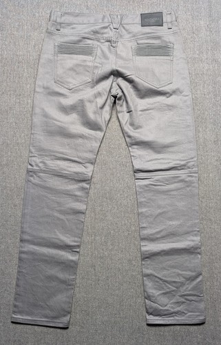 Southpole Moto Jeans Mens 36x34 Gray Denim Distressed Grunge - Picture 2 of 6