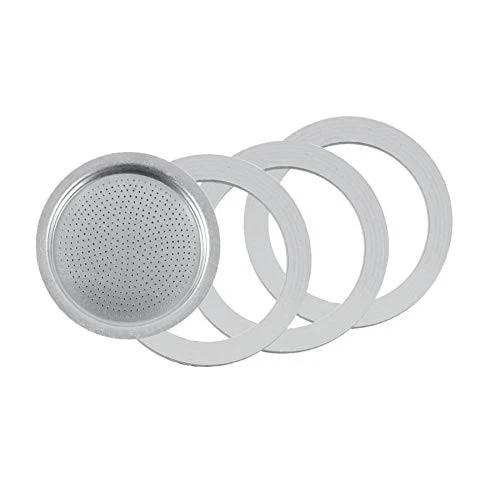 Tredoni 3 Rubber Seals/Rings+Filter -Replacement- Sizes 1,2,3,6,9,14 3 Cup