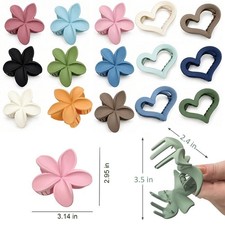 15Pcs Large Flower Claw Clips Set for Thick  Medium Hair Women and Girls Gifts