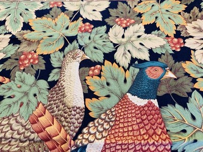 VIP Cranston Cotton Panel LARGE PHEASANT QUAIL Leaves 30'' x 40 Classic Birds