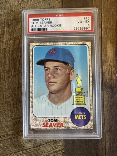 1968 Topps - Tom Seaver #45 All-Star Rookie PSA 4 VG-EX Mets MLB HOF Vintage